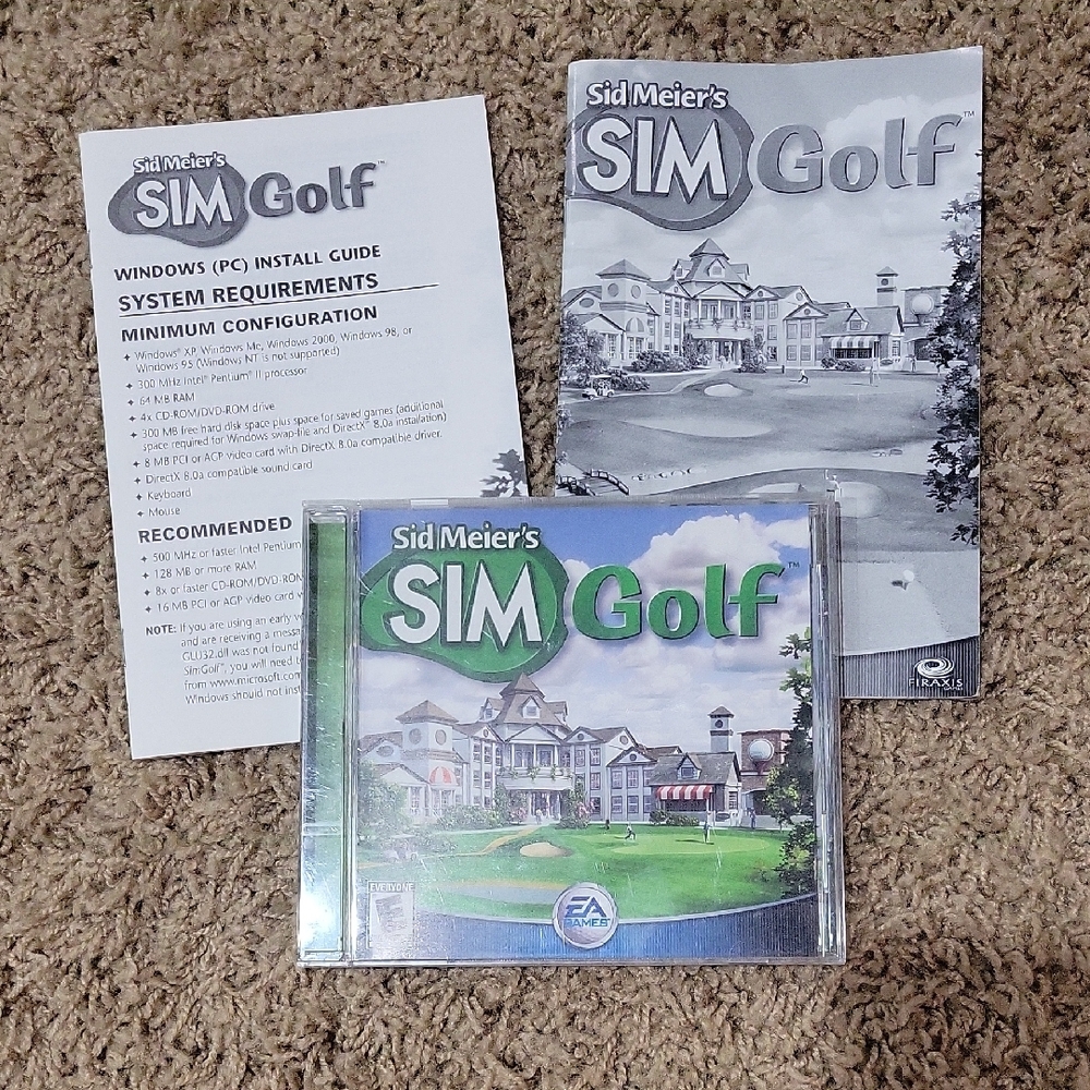 Sid Meier's SimGolf PC Game with Manual